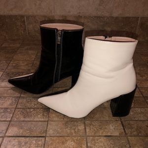 B&W Two-Tone Booties
